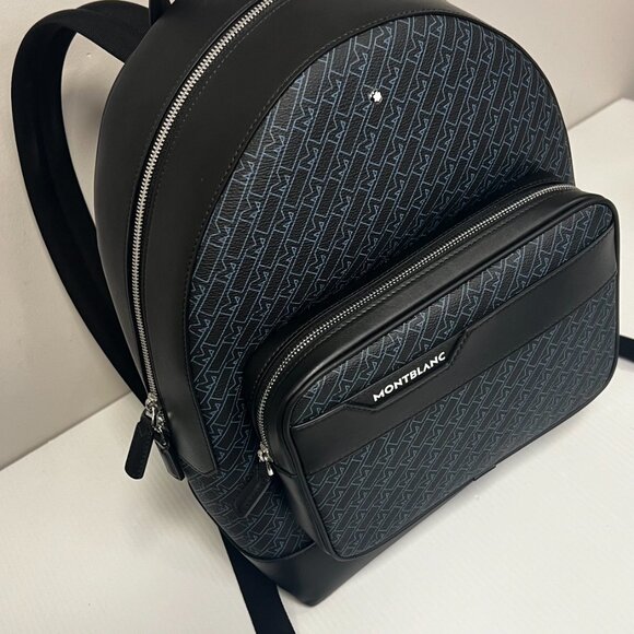 MONTBLANC BLUE/ BLACK M. GRAM 4810 BACKPACK NEW IN BOX ITALY - Picture 6 of 14